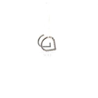Piercing Circonita plateado en forma de gotita