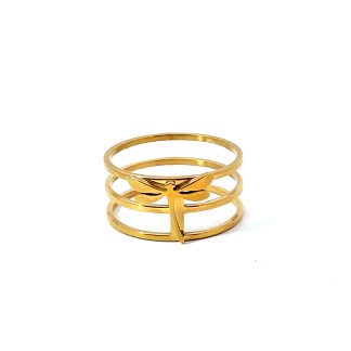 Anillo Mantoncillo Libélula Dorado