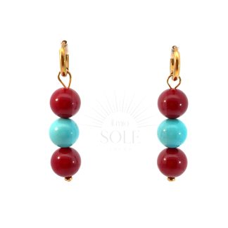 Pendientes Perla Triple Bicolor I