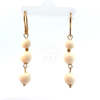 Pendientes Perla Triple III Blanco