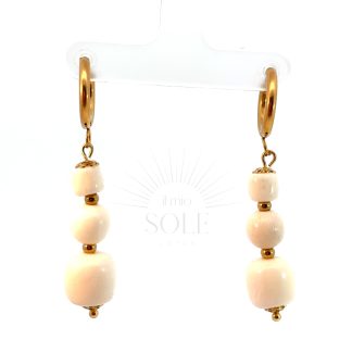 Pendientes Perla Triple Blanco
