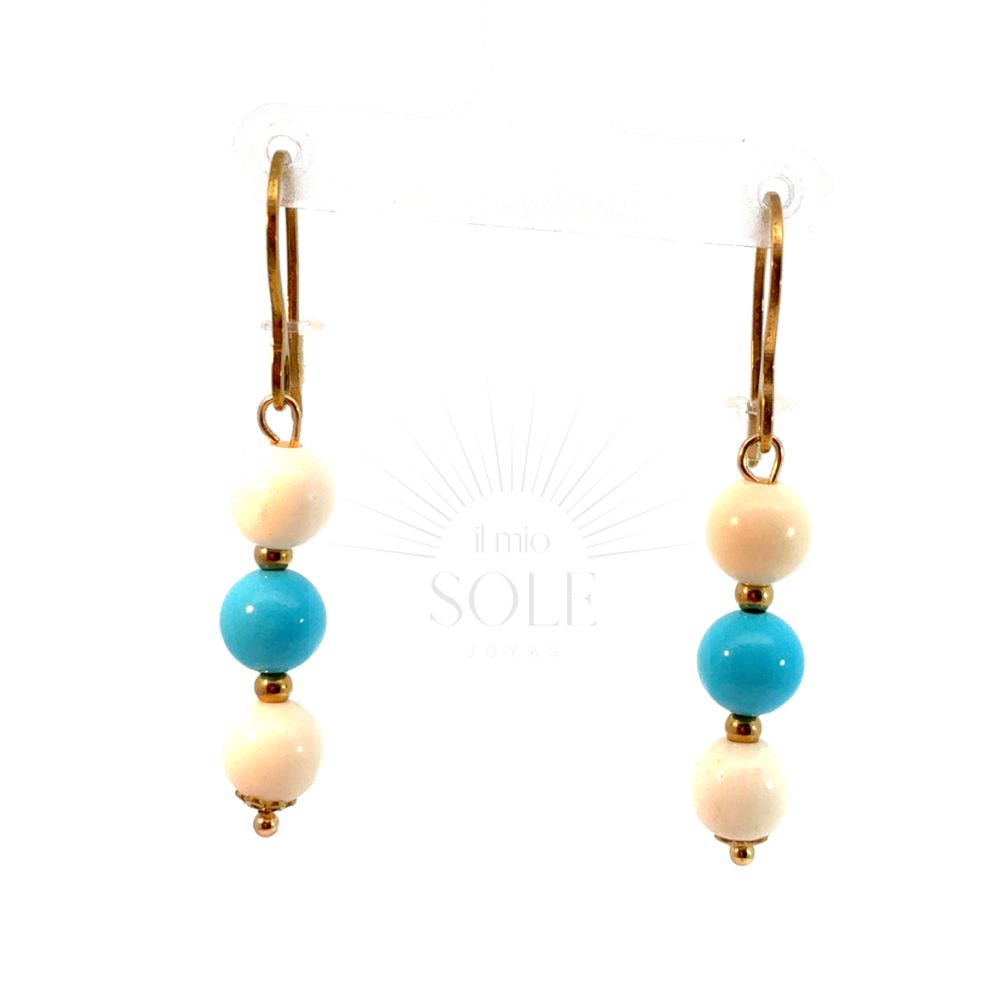 Pendientes Perla Triple Bicolor II