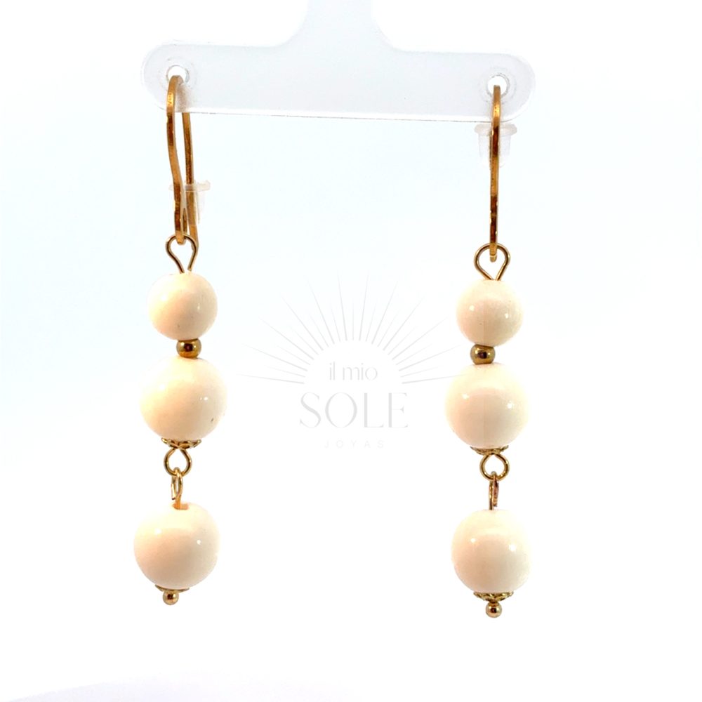 Pendientes Perla Triple III Blanco