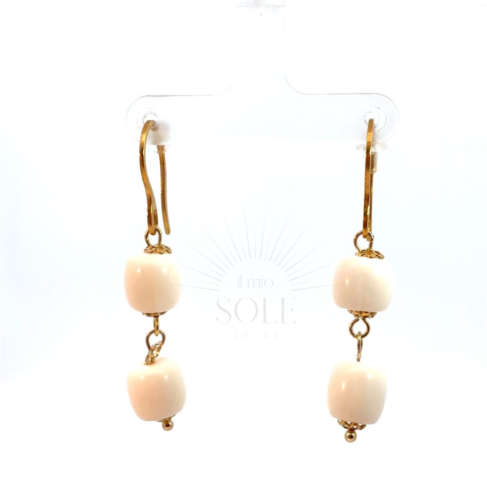 Pendientes Perla Doble Blanco