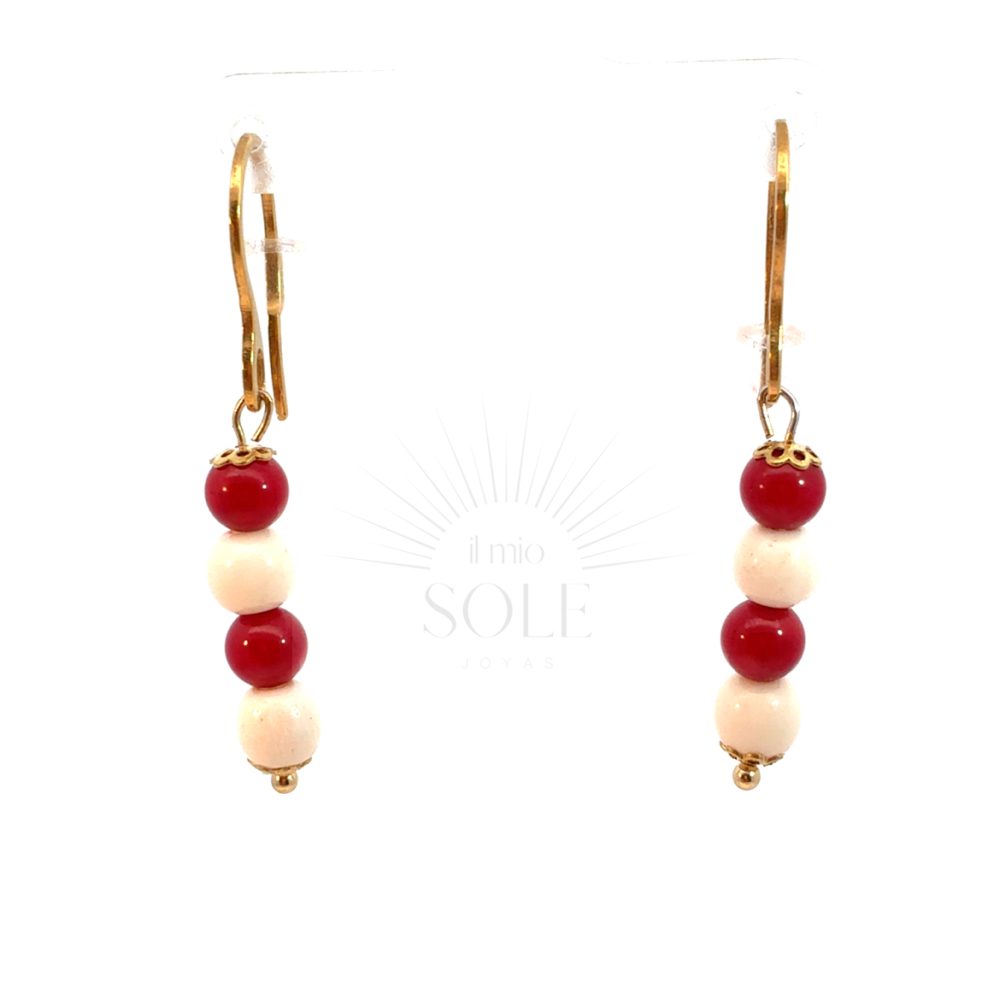 Pendientes Perla Cuádruple Bicolor